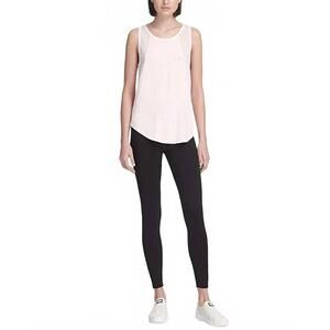 NEW DKNY dkny womens activewear sport mesh trimmed tank top in poetic